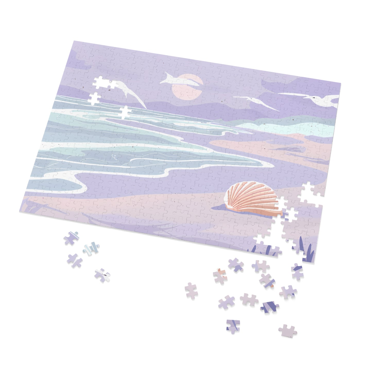 Serene Shoreline at Dusk - Jigsaw Puzzle (30, 110, 252, 500,1000-Piece)