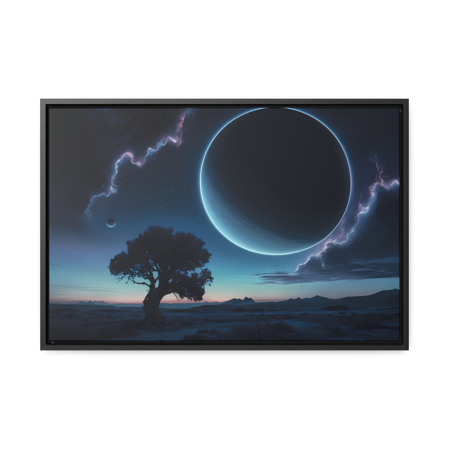 Eclipse of the Silent Horizon - Gallery Canvas Wraps, Horizontal Frame