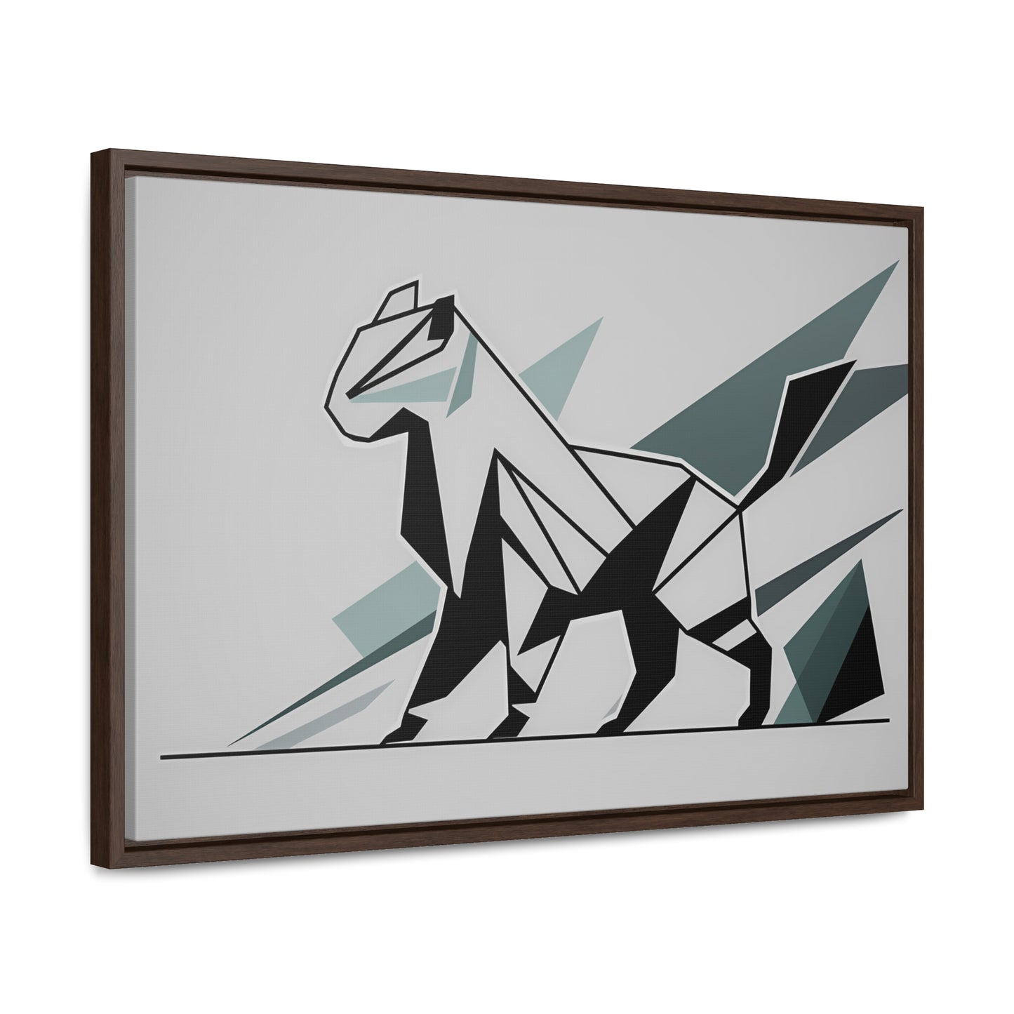 Fractured Feline Form - Gallery Canvas Wraps, Horizontal Frame