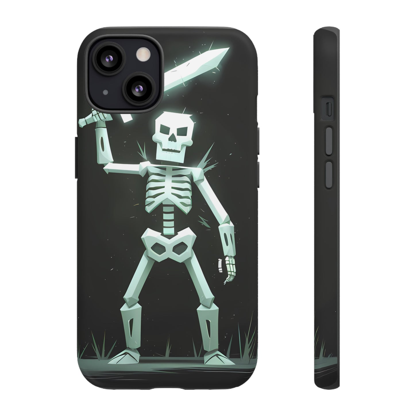 Geometric Skeleton Swordsman - Smartphone Tough Cases