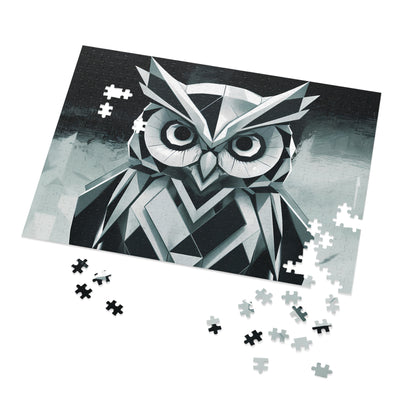 Geometric Owl in the Mist - Jigsaw Puzzle (30, 110, 252, 500,1000-Piece)