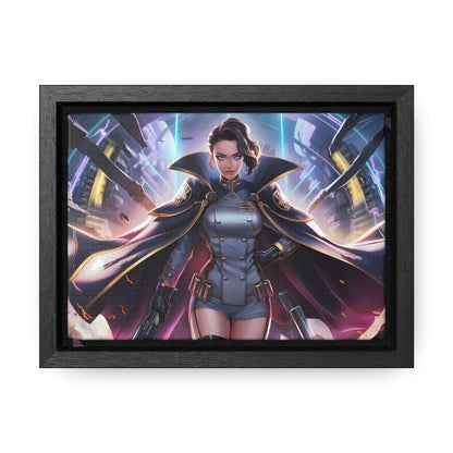 Commander of the Neon Storm - Gallery Canvas Wraps, Horizontal Frame