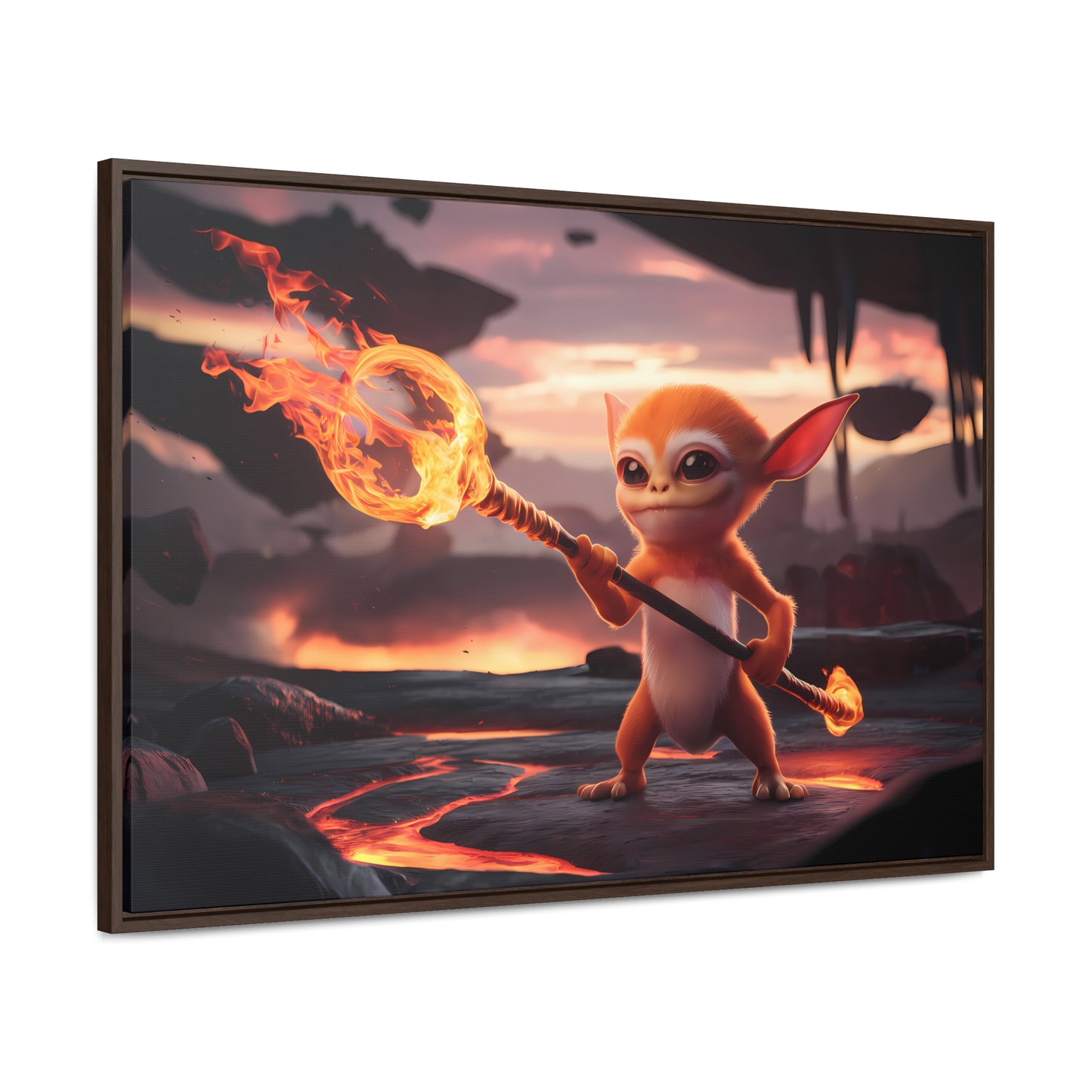 "Guardian of the Flame" - Gallery Canvas Wraps, Horizontal Frame