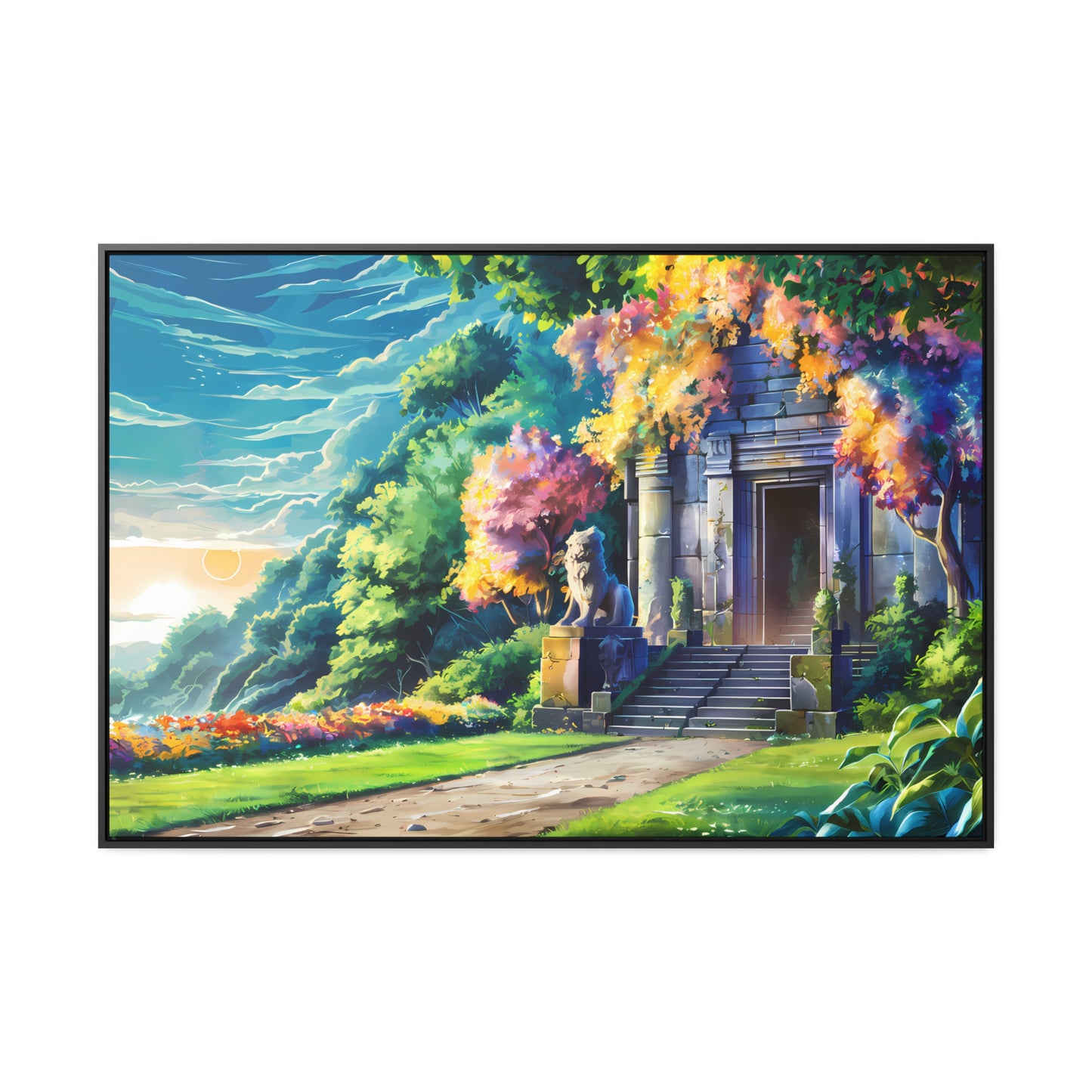 Sanctuary of the Forgotten Dawn - Gallery Canvas Wraps, Horizontal Frame