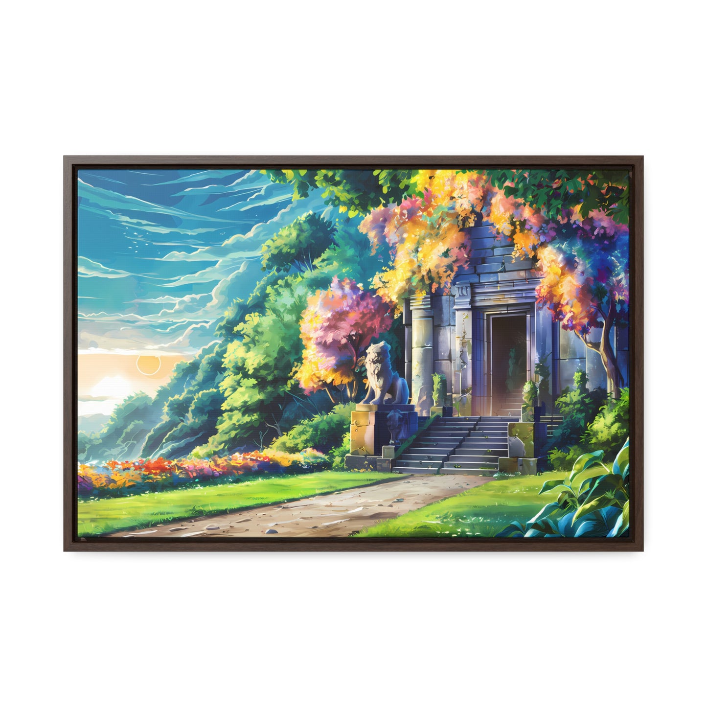 Sanctuary of the Forgotten Dawn - Gallery Canvas Wraps, Horizontal Frame