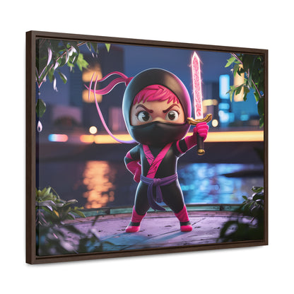 Blade of the Pink Ninja - Gallery Canvas Wraps, Horizontal Frame