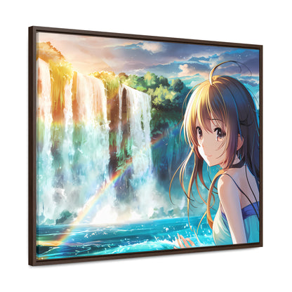 Whispers of the Waterfall - Gallery Canvas Wraps, Horizontal Frame