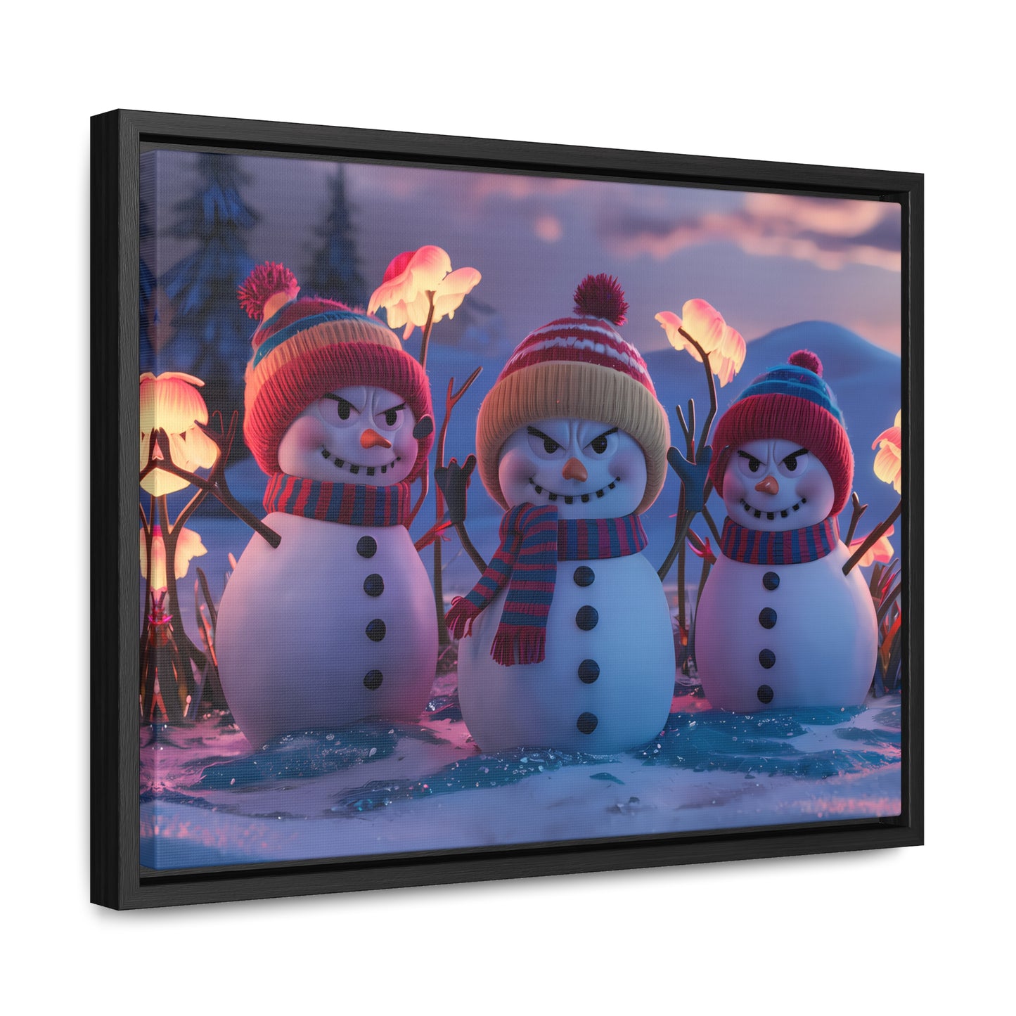 Frosty Troublemakers - Gallery Canvas Wraps, Horizontal Frame