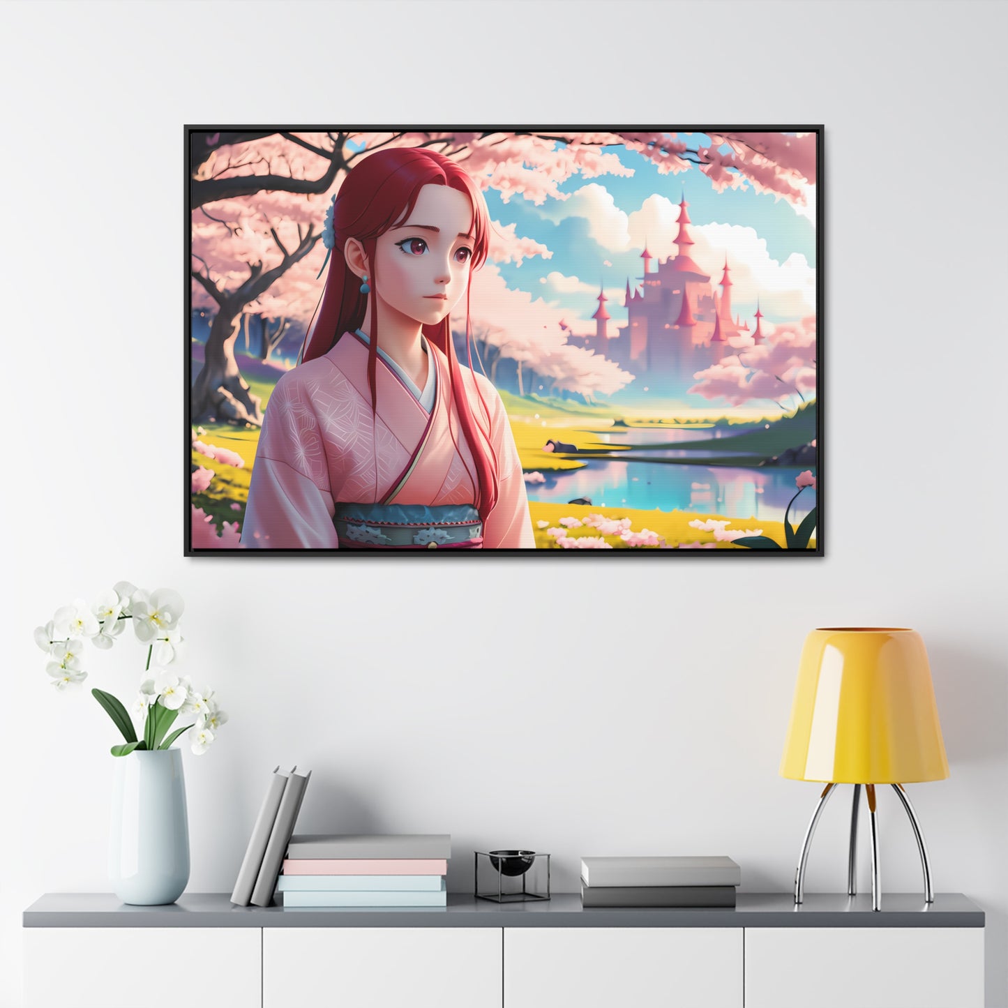 "Whispers of Spring in the Enchanted Realm" - Gallery Canvas Wraps, Horizontal Frame