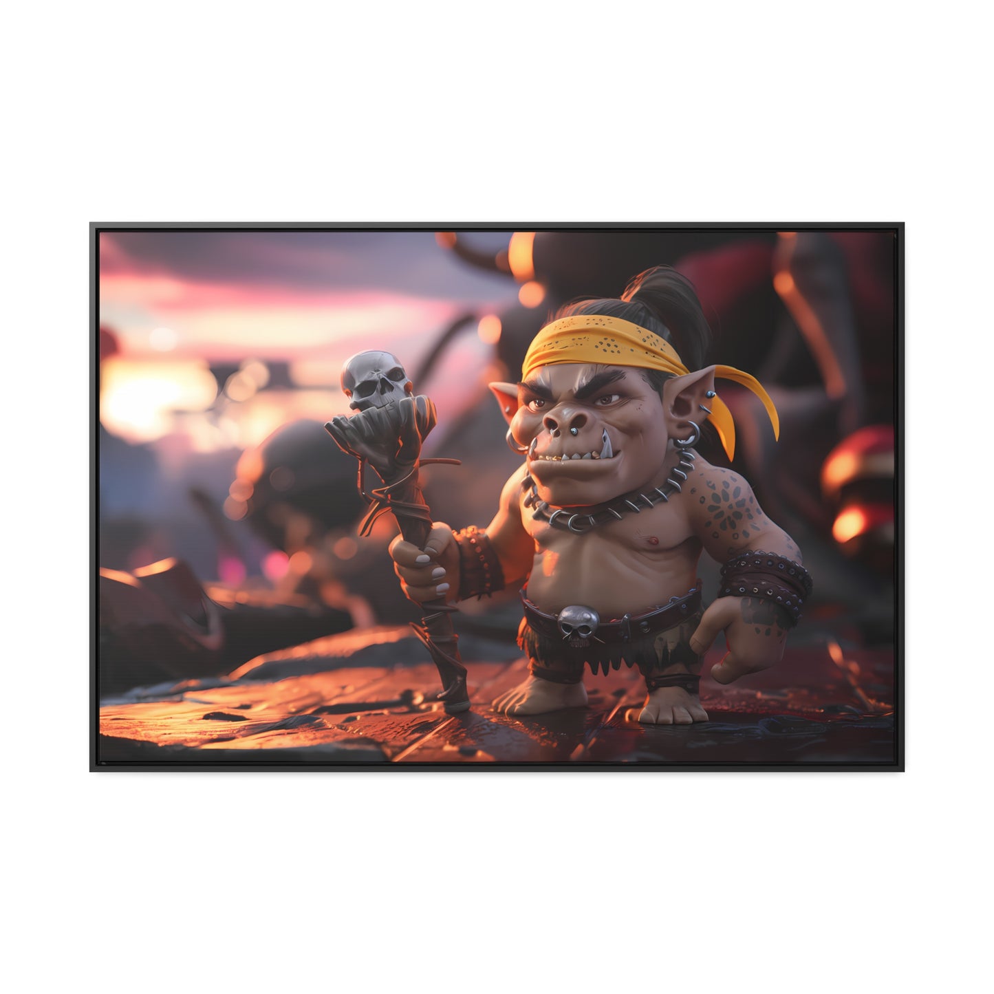 Goblin Warlord at Sunset - Gallery Canvas Wraps, Horizontal Frame