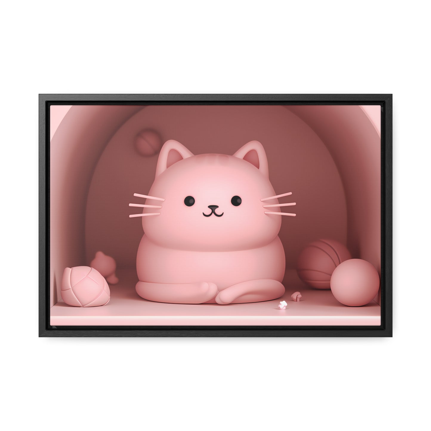 Purrfectly Pink Serenity - Gallery Canvas Wraps, Horizontal Frame