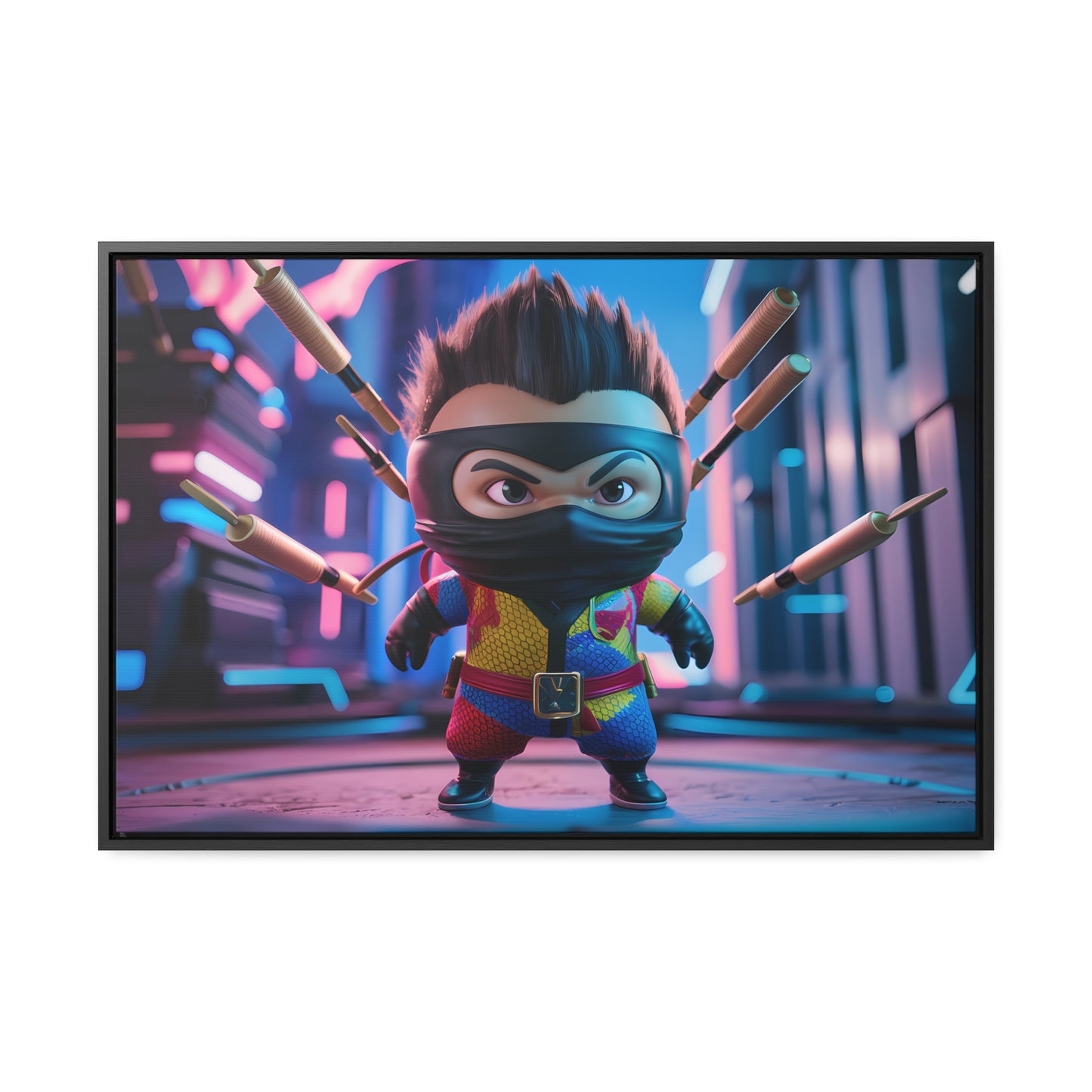 Ninja Toy Showdown - Gallery Canvas Wraps, Horizontal Frame