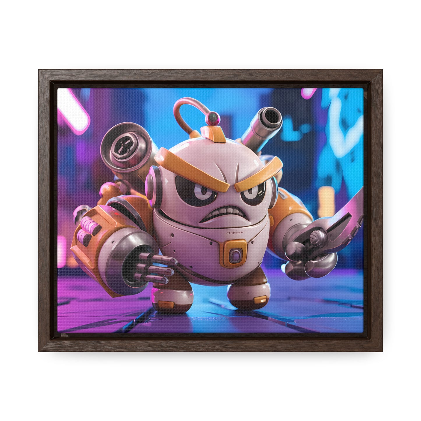 Battle-Ready Robo Warrior - Gallery Canvas Wraps, Horizontal Frame