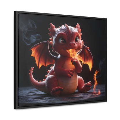 "Baby Dragon's First Flame" - Gallery Canvas Wraps, Horizontal Frame