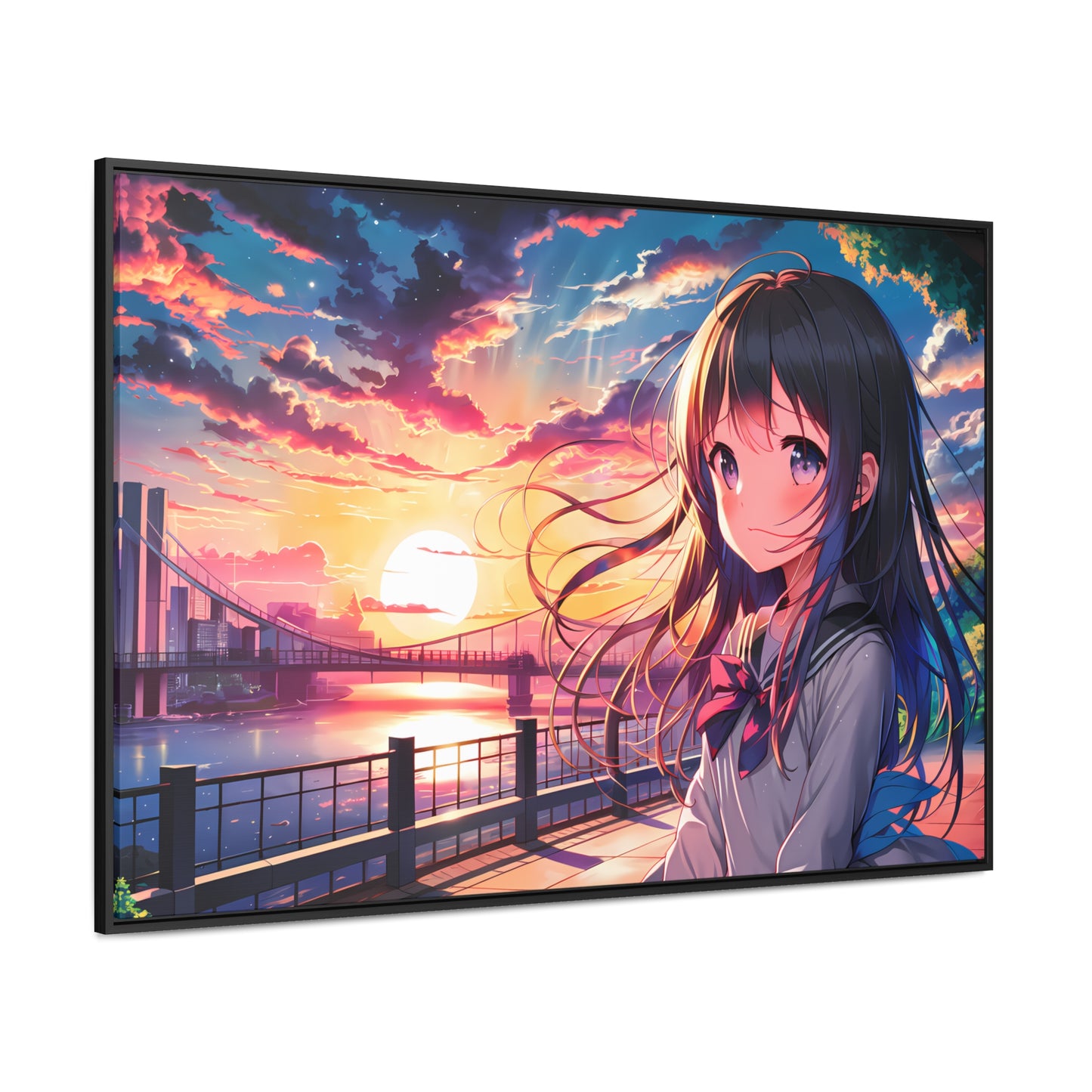 Sunset Reflections: A Silent Promise - Gallery Canvas Wraps, Horizontal Frame