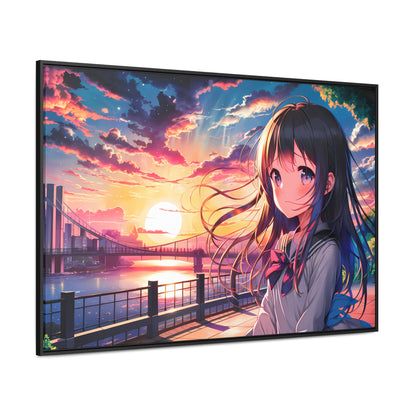 Sunset Reflections: A Silent Promise - Gallery Canvas Wraps, Horizontal Frame