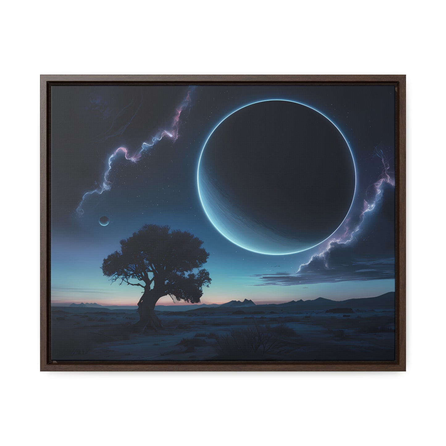 Eclipse of the Silent Horizon - Gallery Canvas Wraps, Horizontal Frame