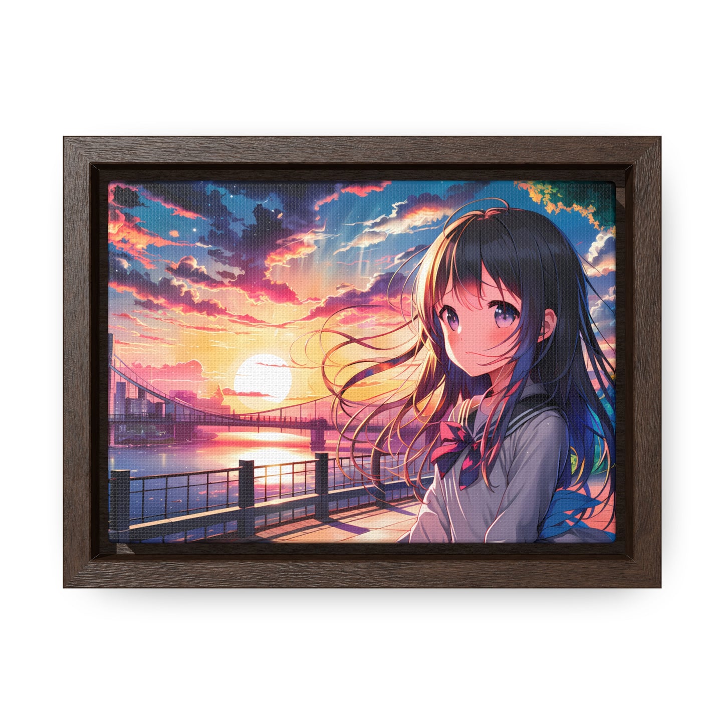 Sunset Reflections: A Silent Promise - Gallery Canvas Wraps, Horizontal Frame