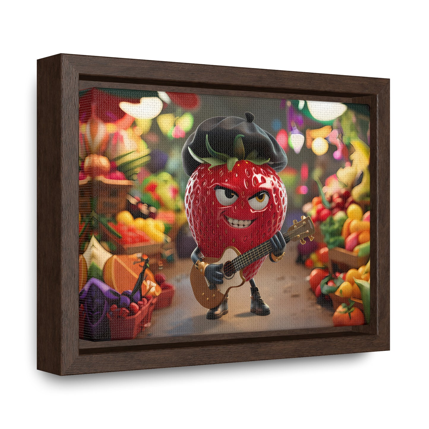 Strawberry Serenade in the Market - Gallery Canvas Wraps, Horizontal Frame