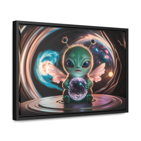 Guardian of the Cosmic Crystal - Gallery Canvas Wraps, Horizontal Frame