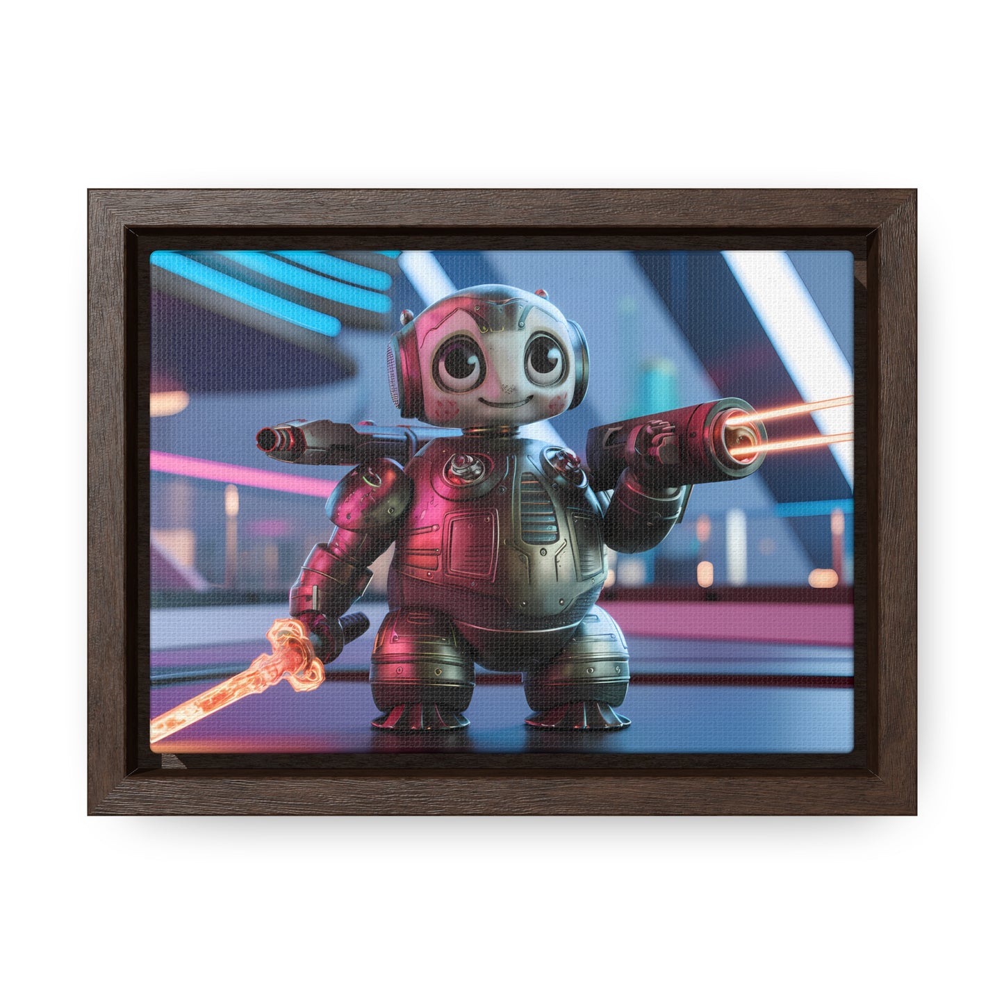 Galactic Guardian Bot - Gallery Canvas Wraps, Horizontal Frame