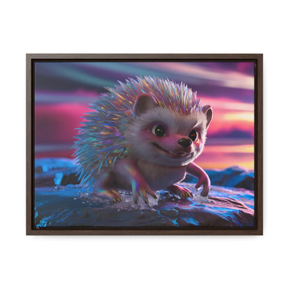 Prismatic Hedgehog at Dusk - Gallery Canvas Wraps, Horizontal Frame