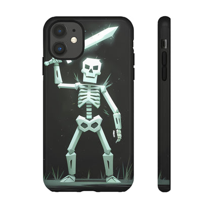 Geometric Skeleton Swordsman - Smartphone Tough Cases