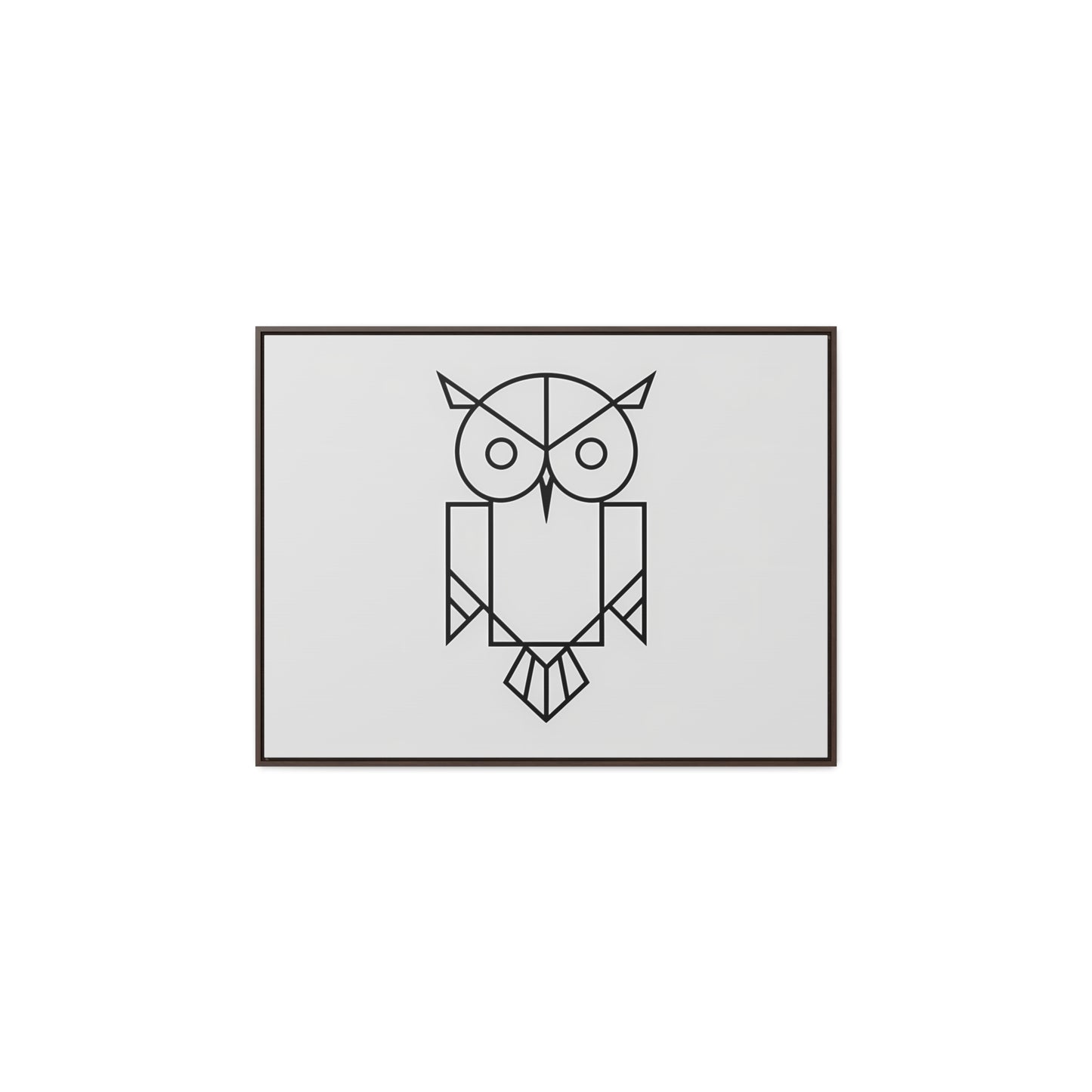 Geometric Owl - Gallery Canvas Wraps, Horizontal Frame