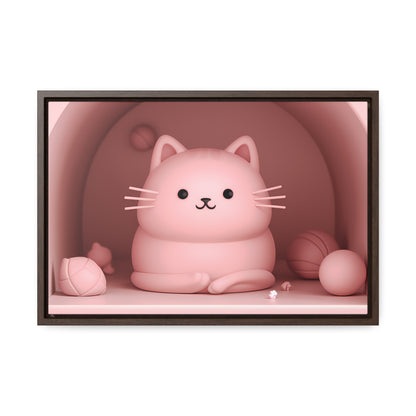 Purrfectly Pink Serenity - Gallery Canvas Wraps, Horizontal Frame