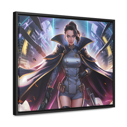 Commander of the Neon Storm - Gallery Canvas Wraps, Horizontal Frame