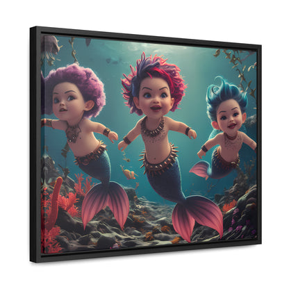 Aquatic Mischief - Gallery Canvas Wraps, Horizontal Frame