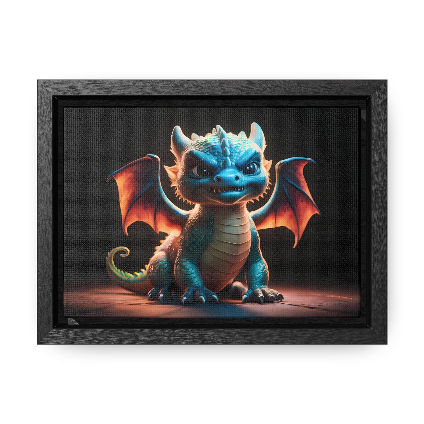 Fierce Baby Dragon Guardian - Gallery Canvas Wraps, Horizontal Frame