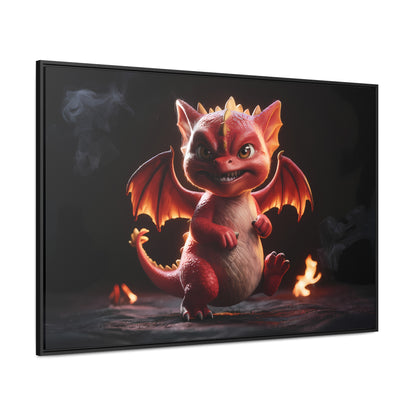 "Fiery Little Guardian" - Gallery Canvas Wraps, Horizontal Frame