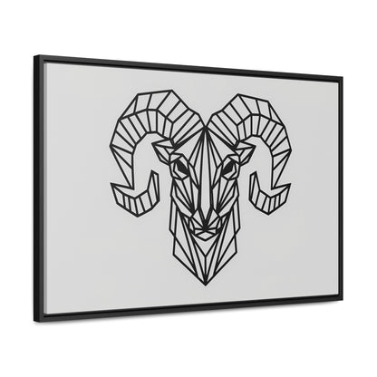 Geometric Ram's Head - Gallery Canvas Wraps, Horizontal Frame