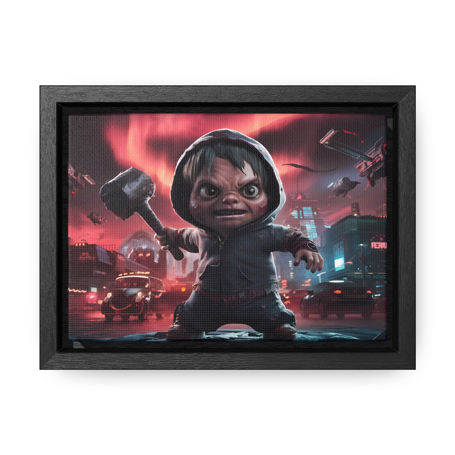 "Revenge of the Tiny Titan" - Gallery Canvas Wraps, Horizontal Frame