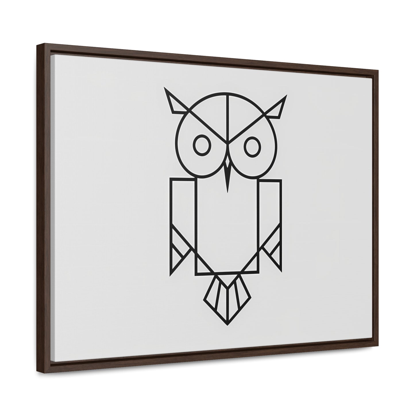 Geometric Owl - Gallery Canvas Wraps, Horizontal Frame