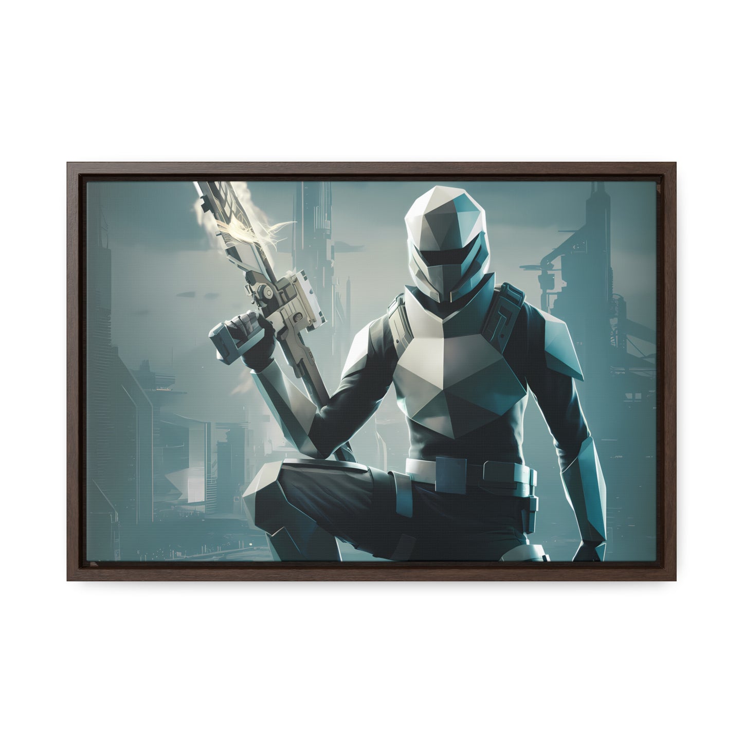 Guardian of the Futuristic Citadel - Gallery Canvas Wraps, Horizontal Frame