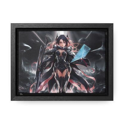 The Sentinel of Neon Skies - Gallery Canvas Wraps, Horizontal Frame