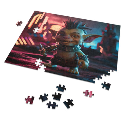 Goblin Punk in Neon Wasteland - Jigsaw Puzzle (30, 110, 252, 500,1000-Piece)