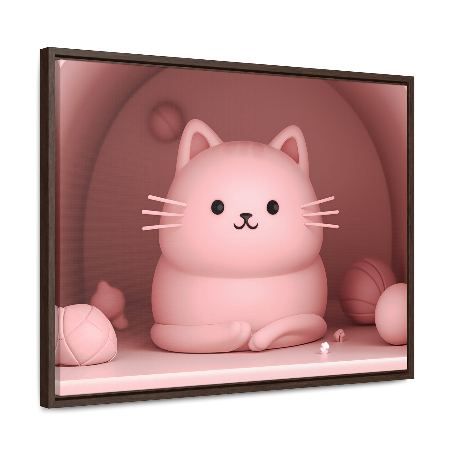 Purrfectly Pink Serenity - Gallery Canvas Wraps, Horizontal Frame