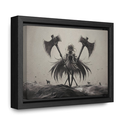 "Abyssal Valkyrie" - Gallery Canvas Wraps, Horizontal Frame