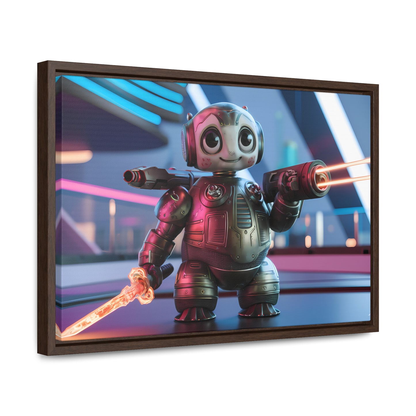 Galactic Guardian Bot - Gallery Canvas Wraps, Horizontal Frame