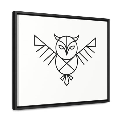 Geometric Owl Symbol - Gallery Canvas Wraps, Horizontal Frame