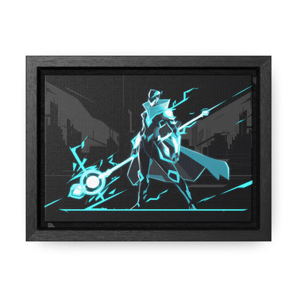 Arbiter of the Neon Void - Gallery Canvas Wraps, Horizontal Frame