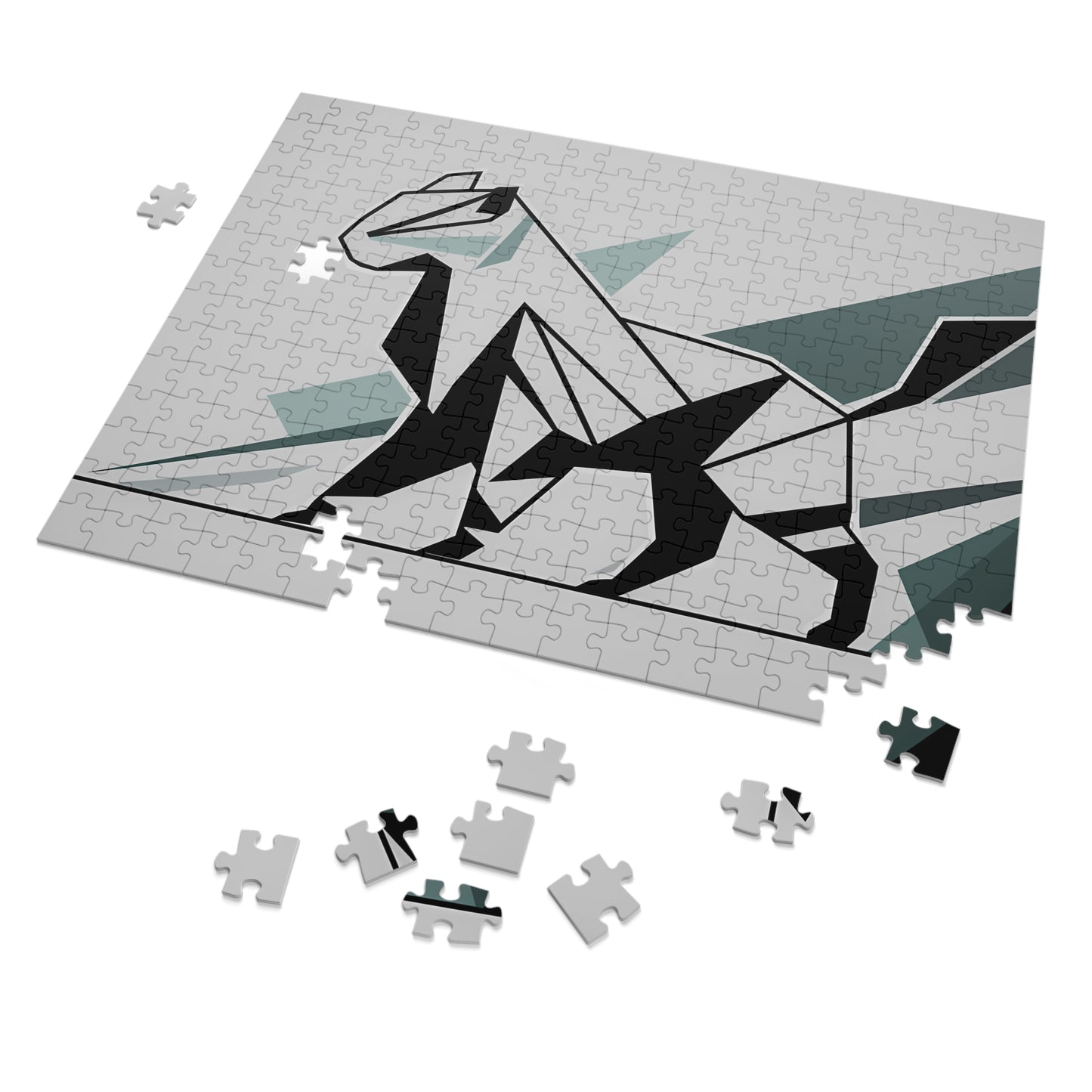 "Geometric Cat in Motion" - Jigsaw Puzzle (30, 110, 252, 500,1000-Piece)