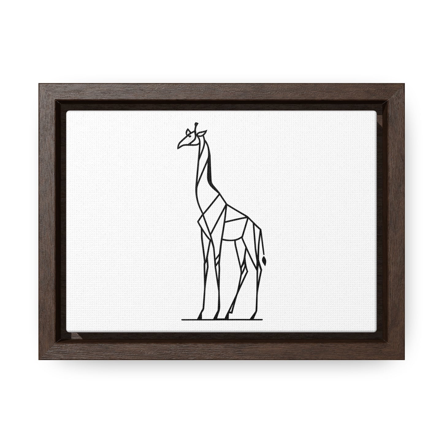 Geometric Giraffe Silhouette - Gallery Canvas Wraps, Horizontal Frame