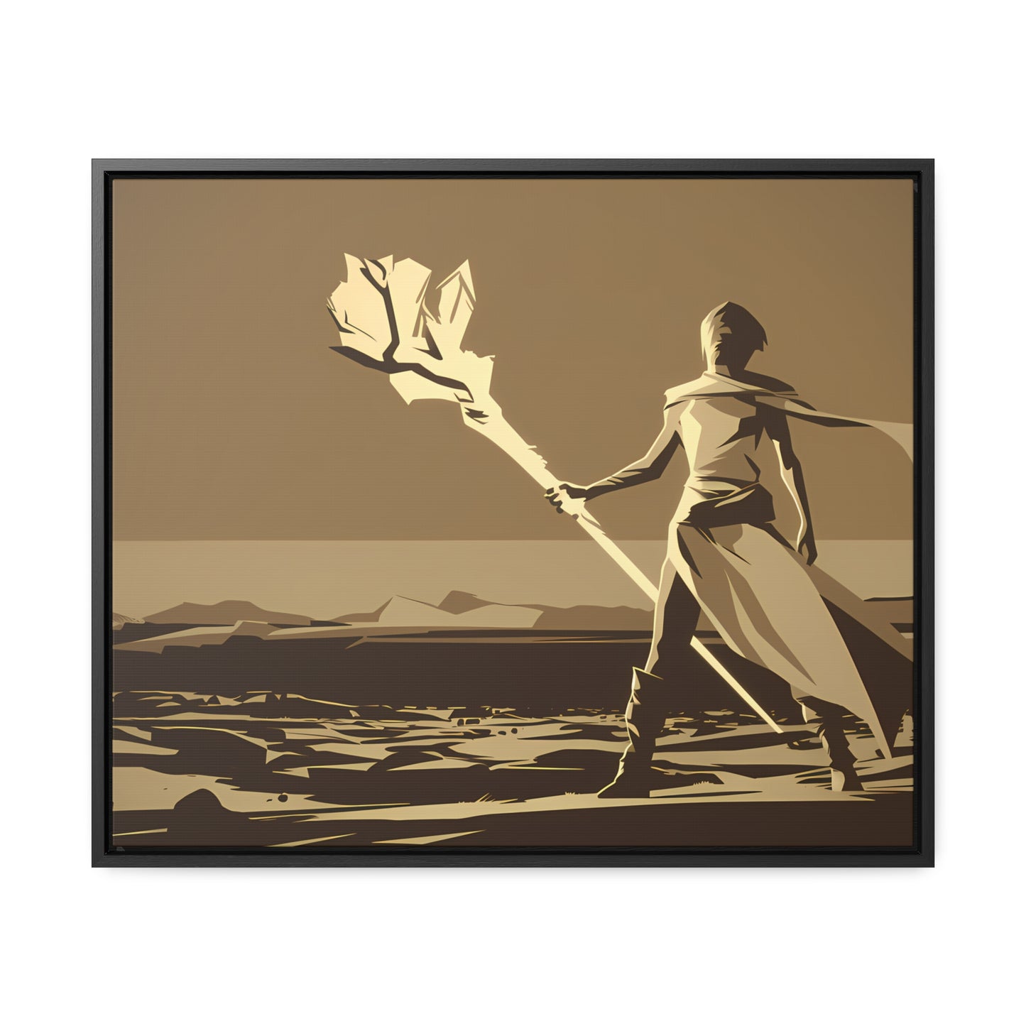 Wanderer of the Desolate Lands - Gallery Canvas Wraps, Horizontal Frame