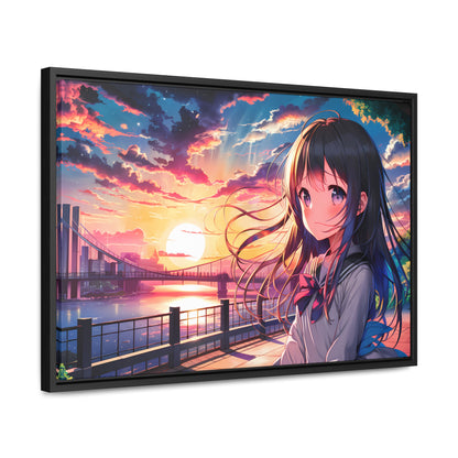 Sunset Reflections: A Silent Promise - Gallery Canvas Wraps, Horizontal Frame