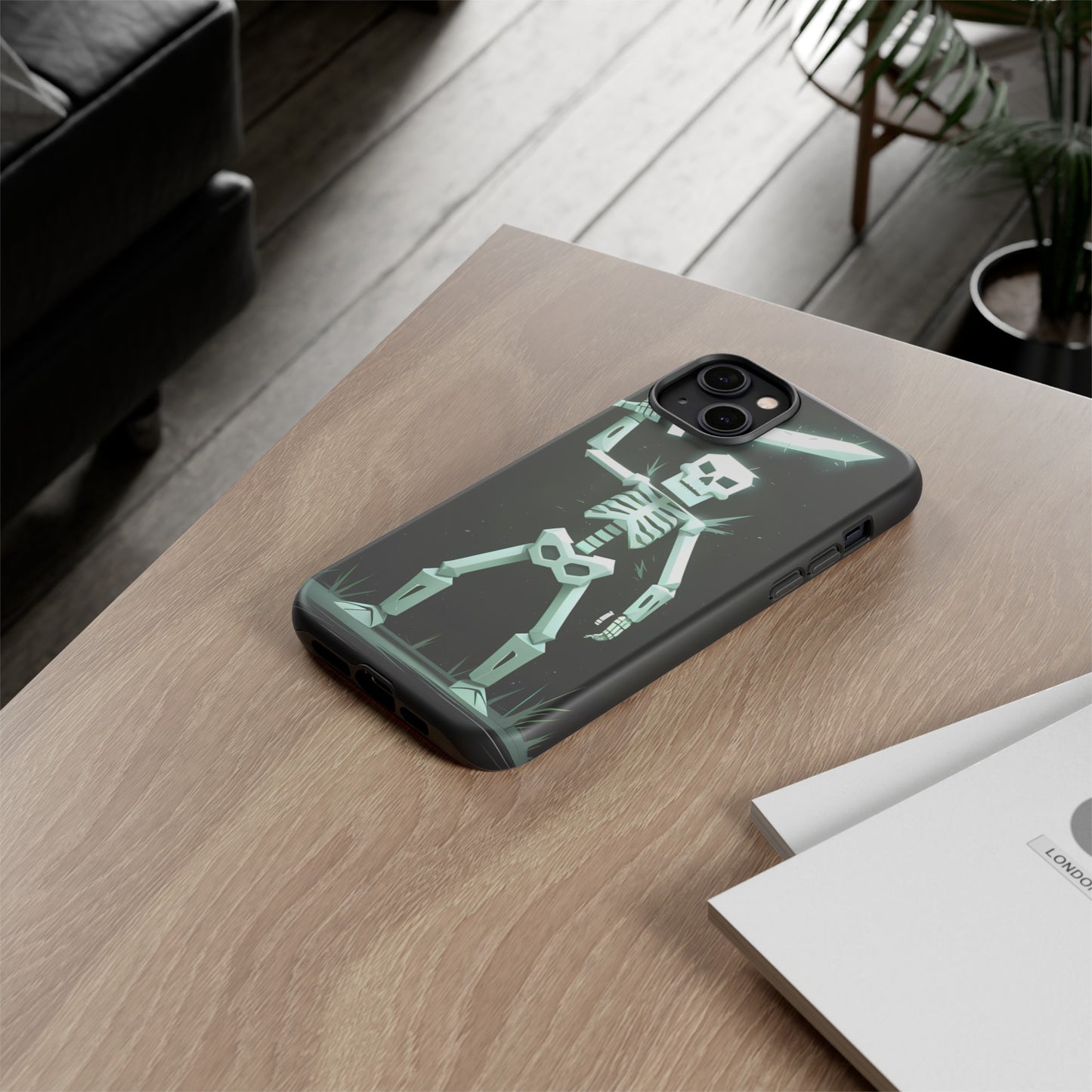 Geometric Skeleton Swordsman - Smartphone Tough Cases