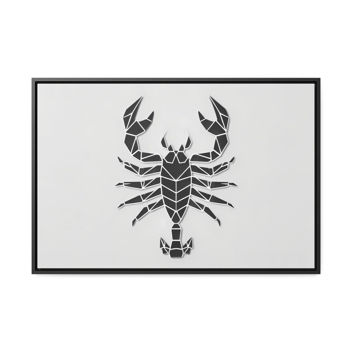 Geometric Scorpion Icon - Gallery Canvas Wraps, Horizontal Frame